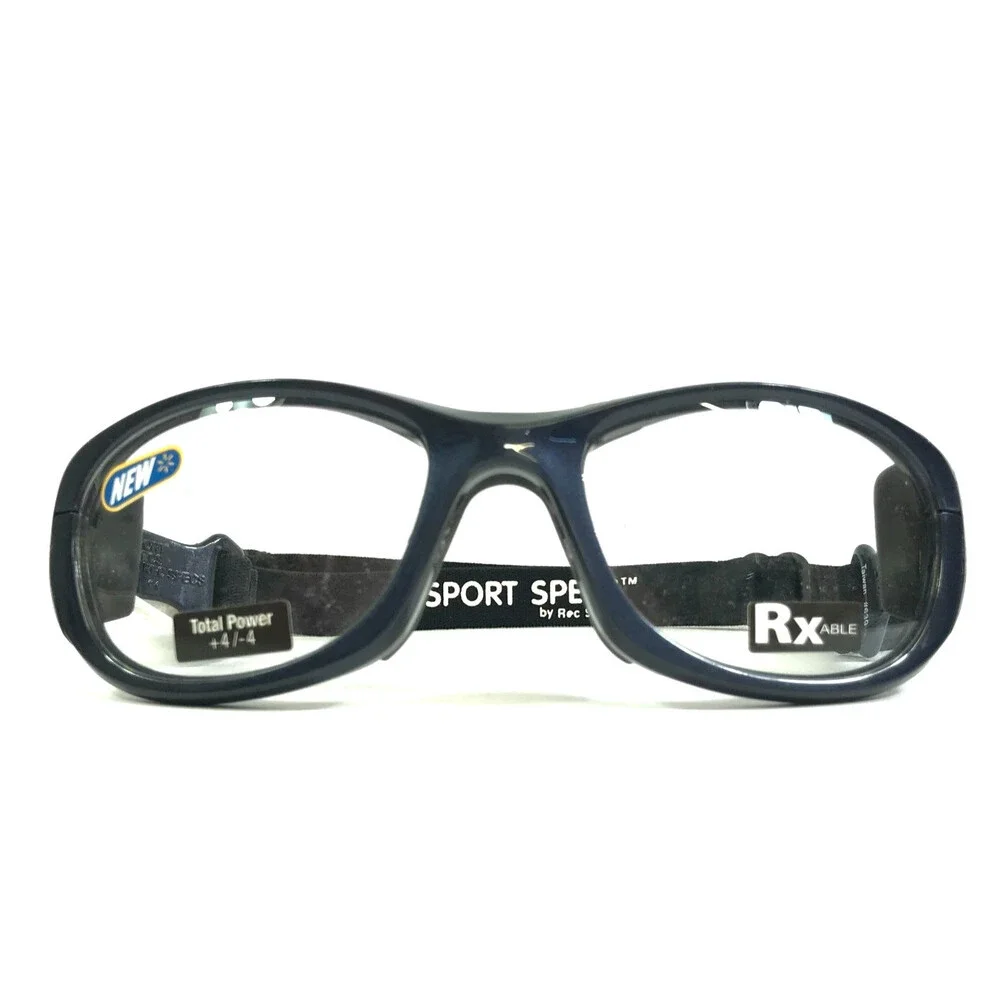 Rec Specs Eyeglasses Frames SS4100 #639 Polished Navy Blue Strap Back 50-19-133